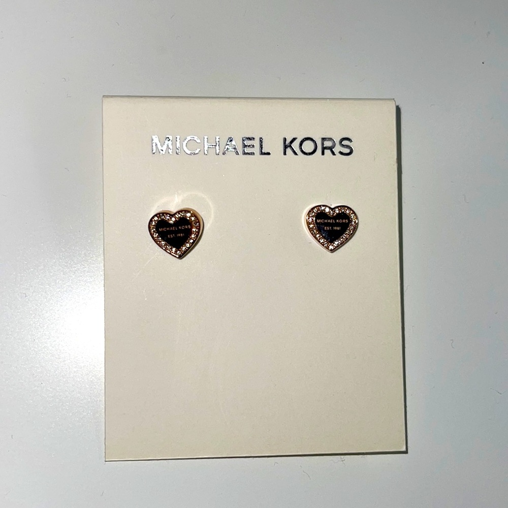 NWT Michael Kors Heart Earrings